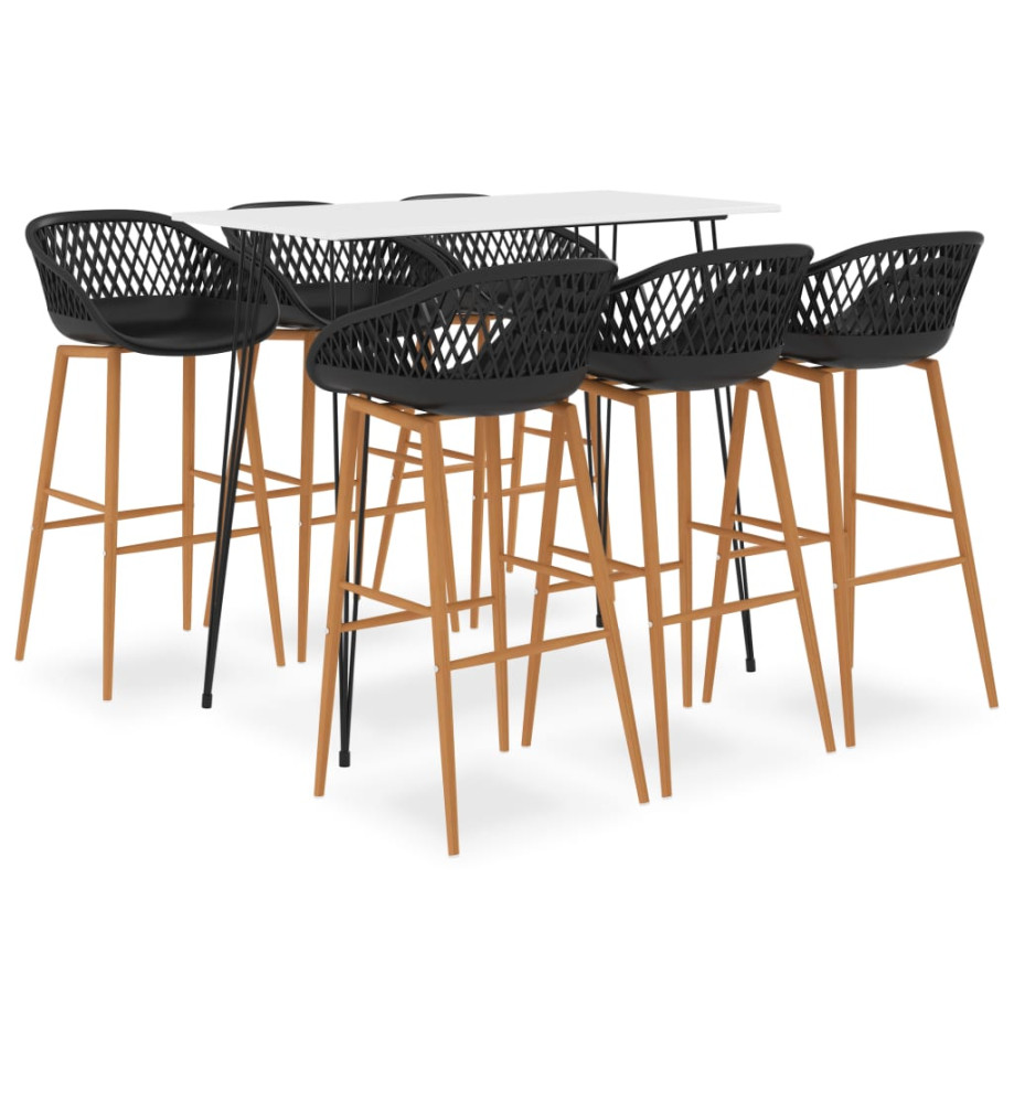 Ensemble de bar 7 pcs Blanc et noir