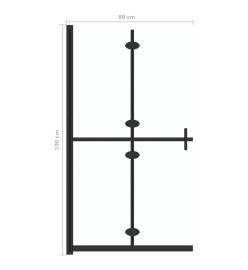 Paroi de douche pliable Verre ESG transparent 80x190 cm