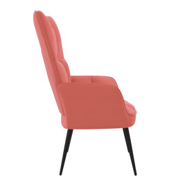 Chaise de relaxation Rose Velours