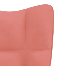 Chaise de relaxation Rose Velours