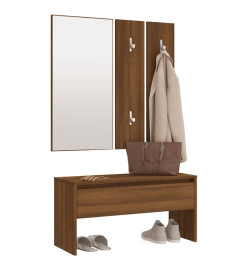 Ensemble de meubles de couloir Chêne marron Bois d'ingénierie