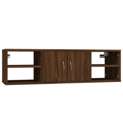 Étagère d'angle murale Chêne marron 102x30x29cm Bois ingénierie