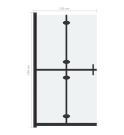 Paroi de douche pliable Verre ESG dépoli 120x190 cm