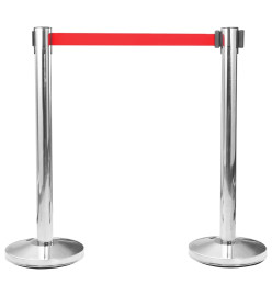 Barrière à bande rétractable 200 cm Rouge