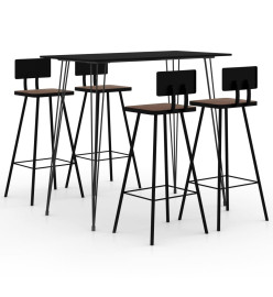 Ensemble de bar 5 pcs Noir