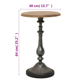 Table d'appoint Bois de sapin massif 40 x 64 cm Marron