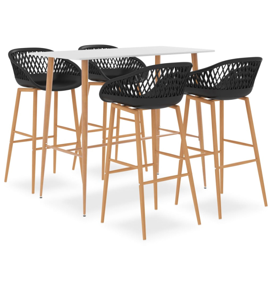 Ensemble de bar 5 pcs Blanc et noir