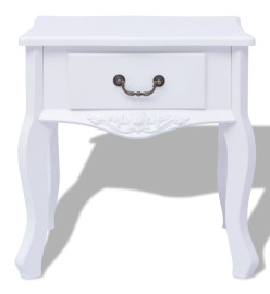 Table de chevet MDF Blanc