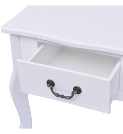 Table de chevet MDF Blanc