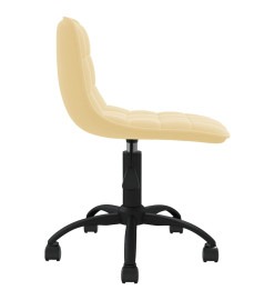 Chaise pivotante de salle à manger Crème Velours