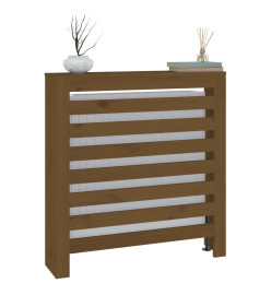 Cache-radiateur Marron miel 79,5x19x84 cm Bois massif de pin