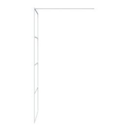 Paroi de douche Blanc 80x195 cm Verre ESG transparent