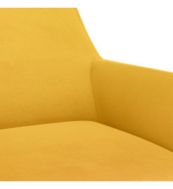 Chaises à dîner pivotantes 4 pcs Jaune Velours