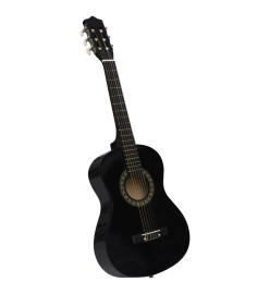 Jeu de guitare classique pour débutants 8 pcs Noir 1/2 34"