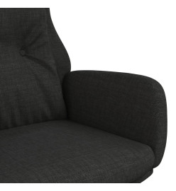 Chaise de relaxation Noir Tissu