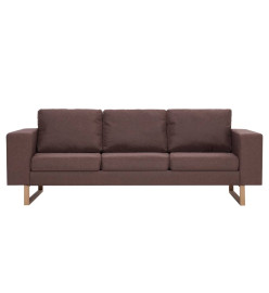 Ensemble de canapé 2 pcs Tissu Marron