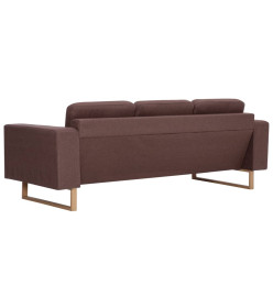 Ensemble de canapé 2 pcs Tissu Marron