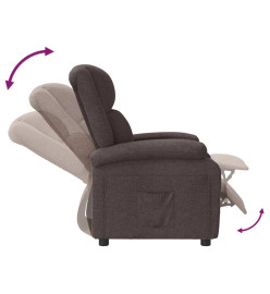 Fauteuil inclinable Marron foncé Tissu