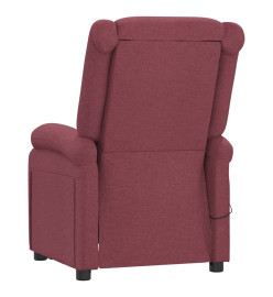 Fauteuil inclinable électrique Rouge bordeaux Tissu