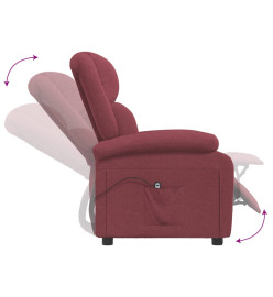 Fauteuil inclinable électrique Rouge bordeaux Tissu