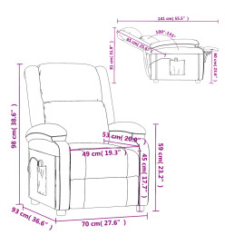 Fauteuil inclinable électrique Rouge bordeaux Tissu