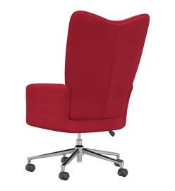 Chaise de relaxation Rouge bordeaux Velours