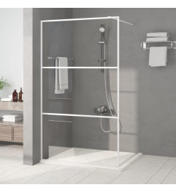 Paroi de douche Blanc 115x195 cm Verre ESG transparent