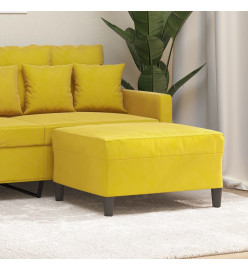 Repose-pied Jaune 70x55x41 cm Velours