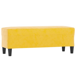 Banc Jaune 100x35x41 cm Velours