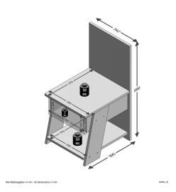 FMD Table de chevet avec 1 tiroir 34,2x39x69 cm chêne sable