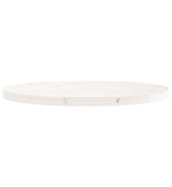 Dessus de table rond blanc Ø70x3 cm bois de pin massif