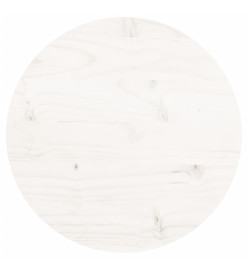 Dessus de table rond blanc Ø30x3 cm bois de pin massif