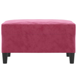 Repose-pied Rouge bordeaux 70x55x41 cm Velours