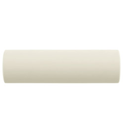 Coussins décoratifs 2 pcs Crème Ø15x50 cm Velours