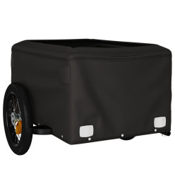 Remorque pour vélo noir et orange 30 kg fer