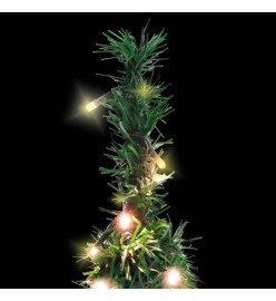 Sapin de Noël artificiel escamotable 50 LED vert 120 cm