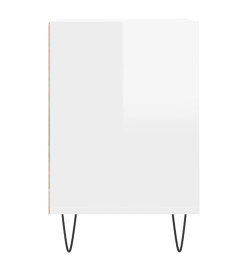 Meuble TV Blanc brillant 160x35x55 cm Bois d'ingénierie