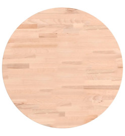 Dessus de table Ø50x1,5 cm rond bois massif de hêtre