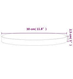 Dessus de table Ø30x2,5 cm rond bois massif de hêtre