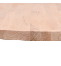 Dessus de table Ø50x4 cm rond bois massif de hêtre