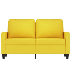 Canapé à 2 places Jaune clair 120 cm Tissu