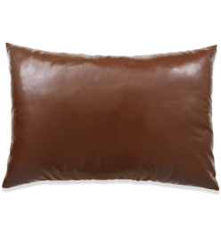 Jeu de coussin 2 pcs PU 40 x 60 cm Marron