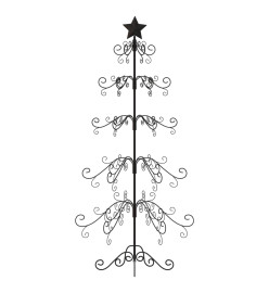 Arbre de Noël en métal pour décoration noir 150 cm