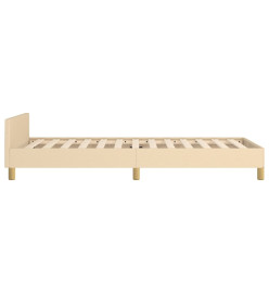 Cadre de lit avec tête de lit Crème 80x200 cm Tissu