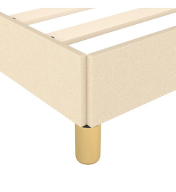 Cadre de lit avec tête de lit Crème 80x200 cm Tissu