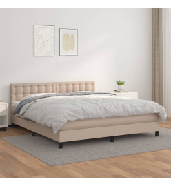 Lit à sommier tapissier avec matelas Cappuccino 180x200 cm