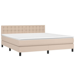 Lit à sommier tapissier avec matelas Cappuccino 180x200 cm