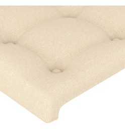 Tête de lit avec oreilles Crème 83x16x118/128 cm Tissu