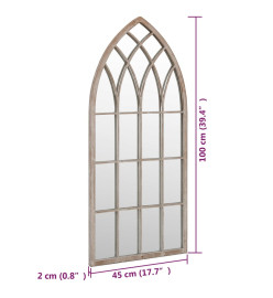 Miroir Sable 100x45cm Fer pour utilisation intérieure