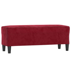 Banc Rouge bordeaux 100x35x41 cm Velours